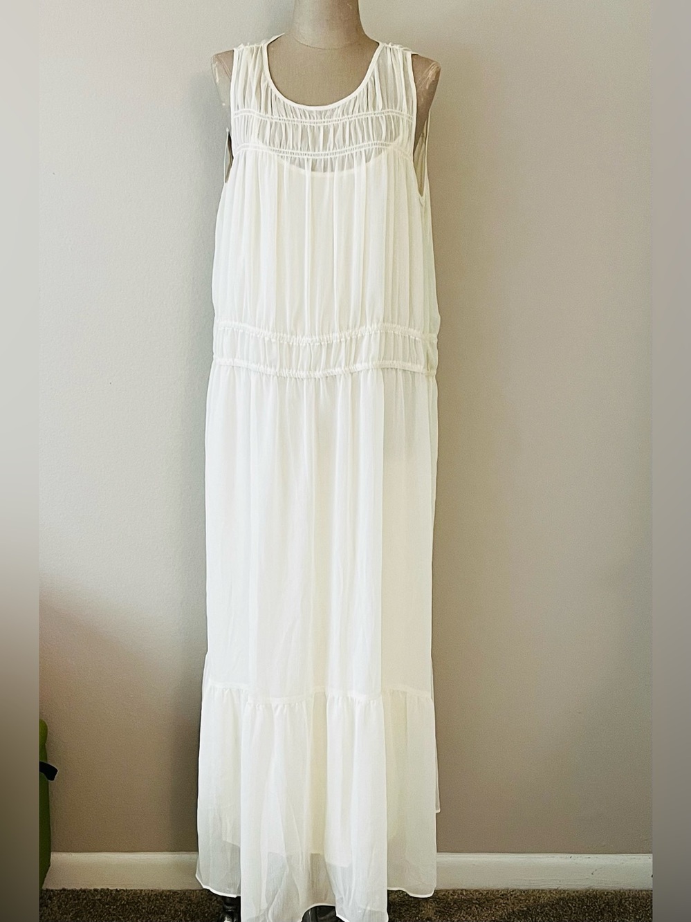 a new day White Sheer Maxi Slip Dress